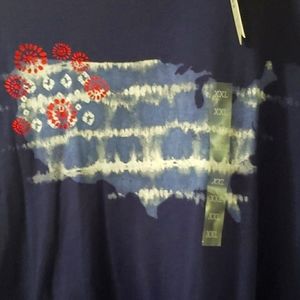 Women's USA blue Tee Shirt XXL 4th of July
